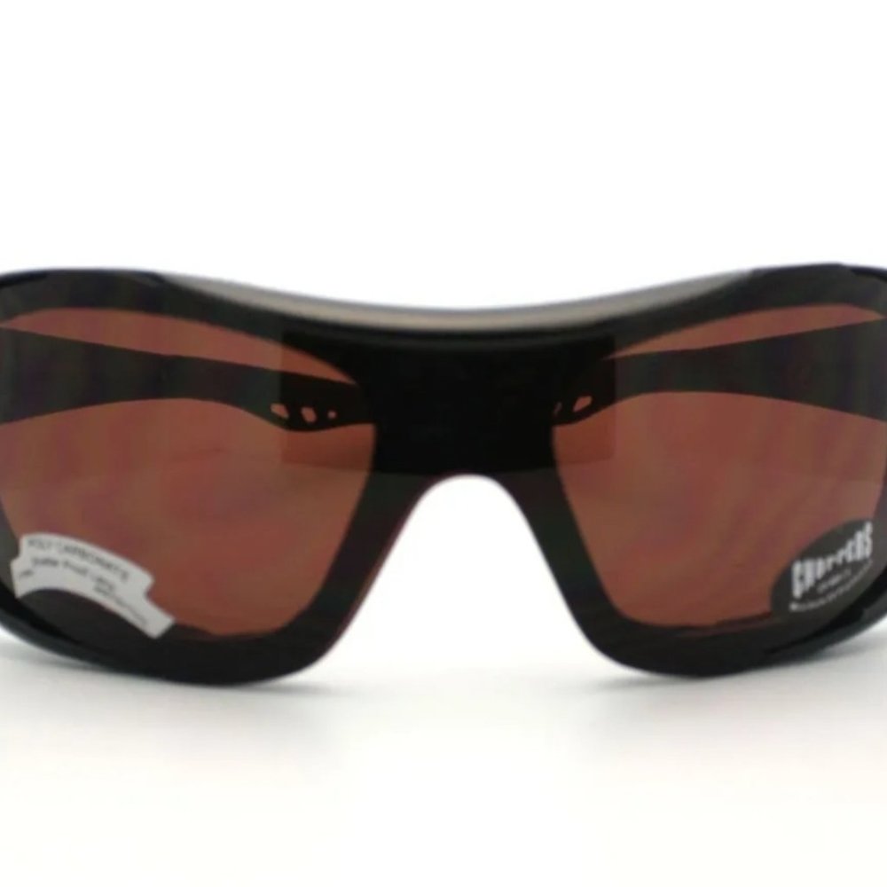 NWT Chopper's Goggle Shield Warp Around Padded Motorcycle Sunglasses